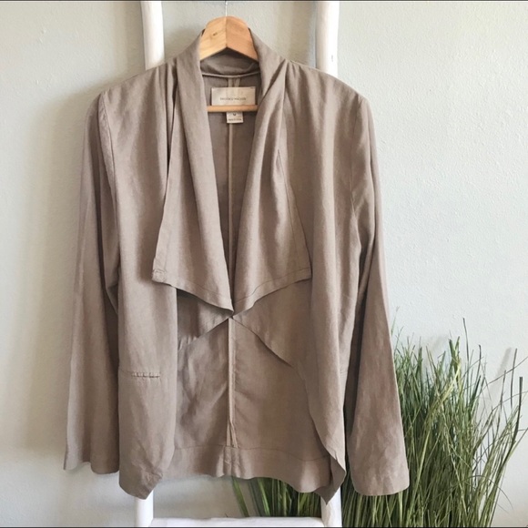 Brochu Walker Jackets & Blazers - Brochu Walker tan linen blend jacket size S